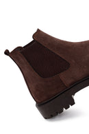 Male Brown Suede Chelsea Boots | Derimod