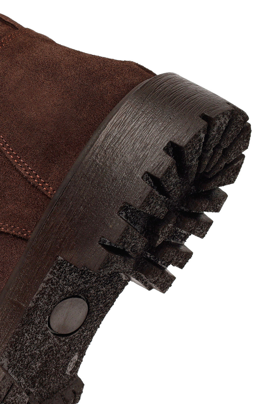 Male Brown Zip Closure Suede Boots