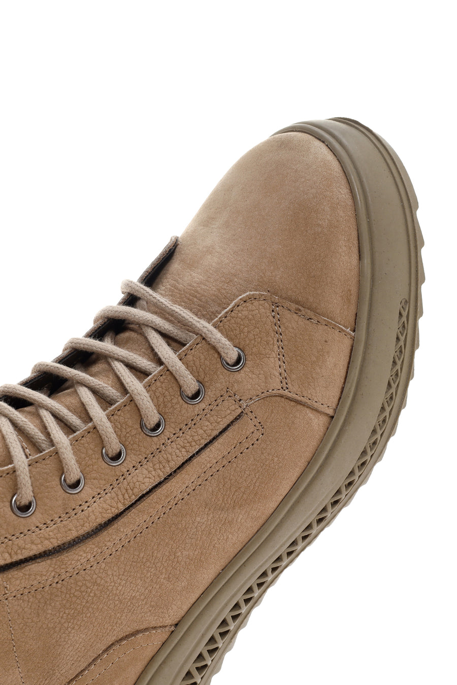Men's Beige Double Zipper Nubuck Leather Casual Boots