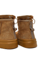 Women's Brown Thick Soled Suede Leather Teddy Boots | Derimod