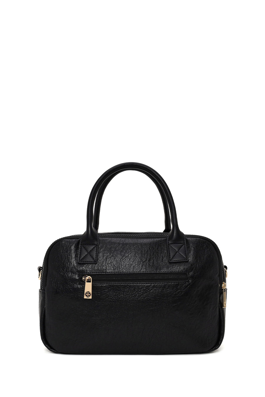 Woman Black Long-Strap Casual Shoulder Bag