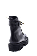 Women's Leather Buckle Detailed Boots | Derimod