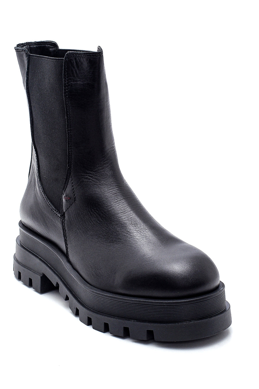 Women's Leather Thick Soled Chelsea Boots