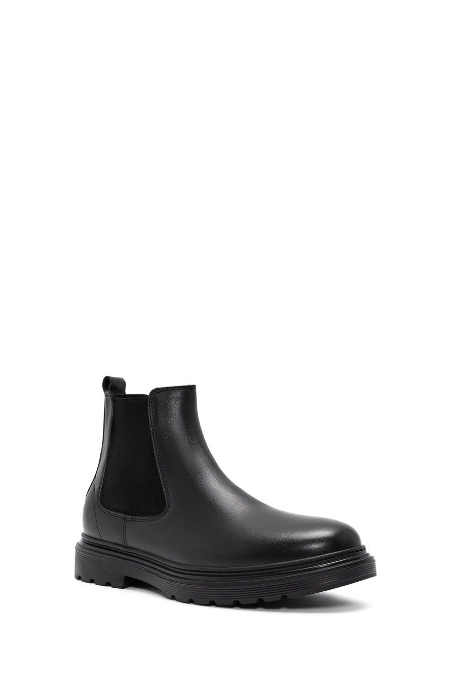 Derimod Fly Male Black Thick-Soled Leather Chelsea Boots