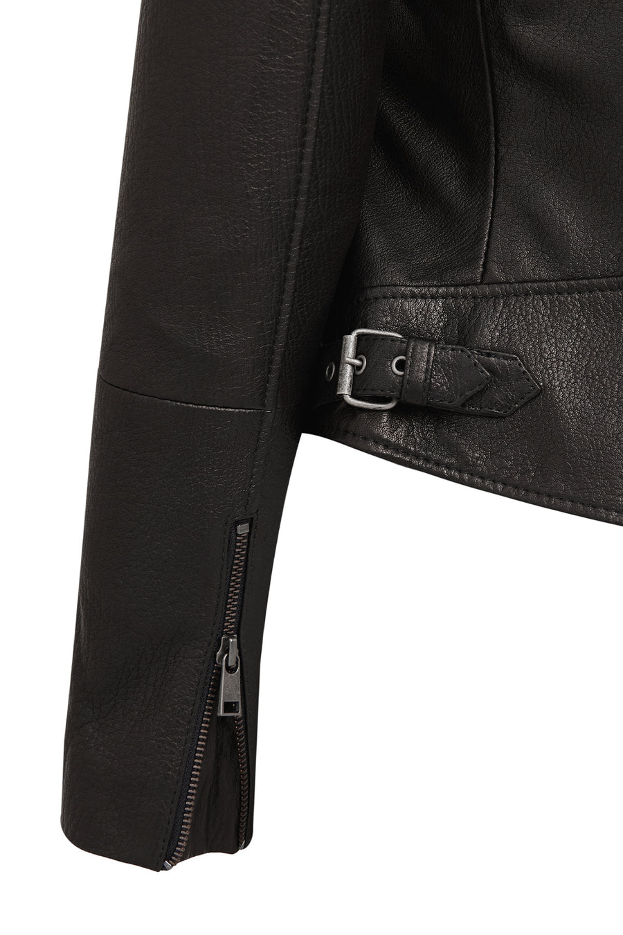 Prima Woman Black Short Leather Jacket