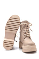 Women's Leather Thick Soled Boots | Derimod