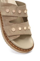 Women's Mink Suede Leather Slippers | Derimod