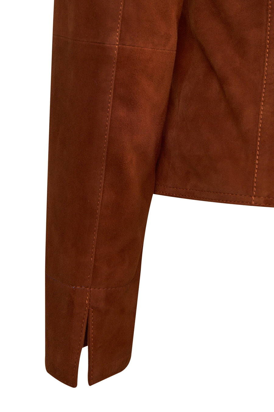 Lara Woman Tan Short Suede Jacket