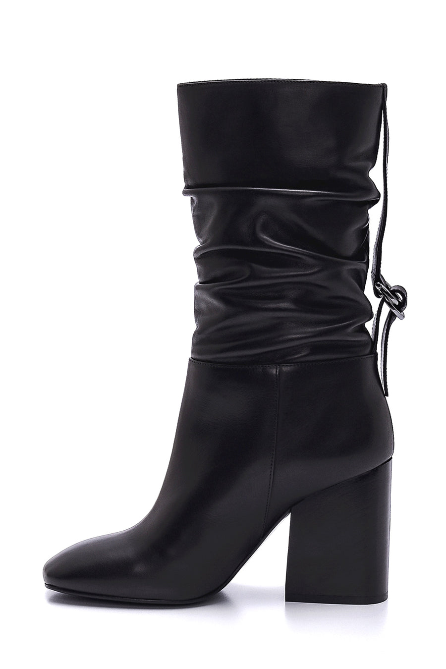 Women's Leather Belt Detailed Heeled Boots