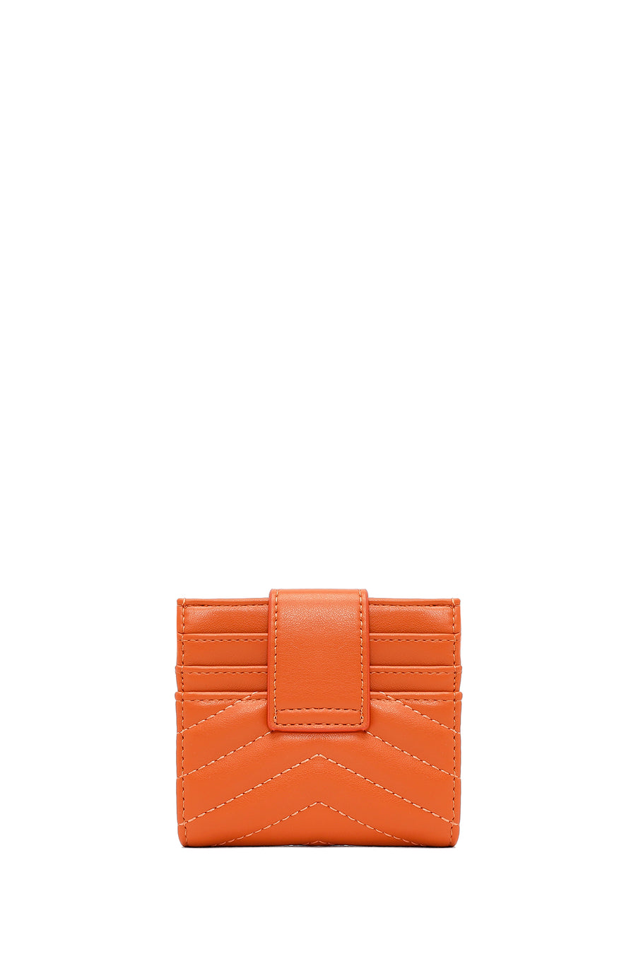 Woman Orange Quilted Card Holder