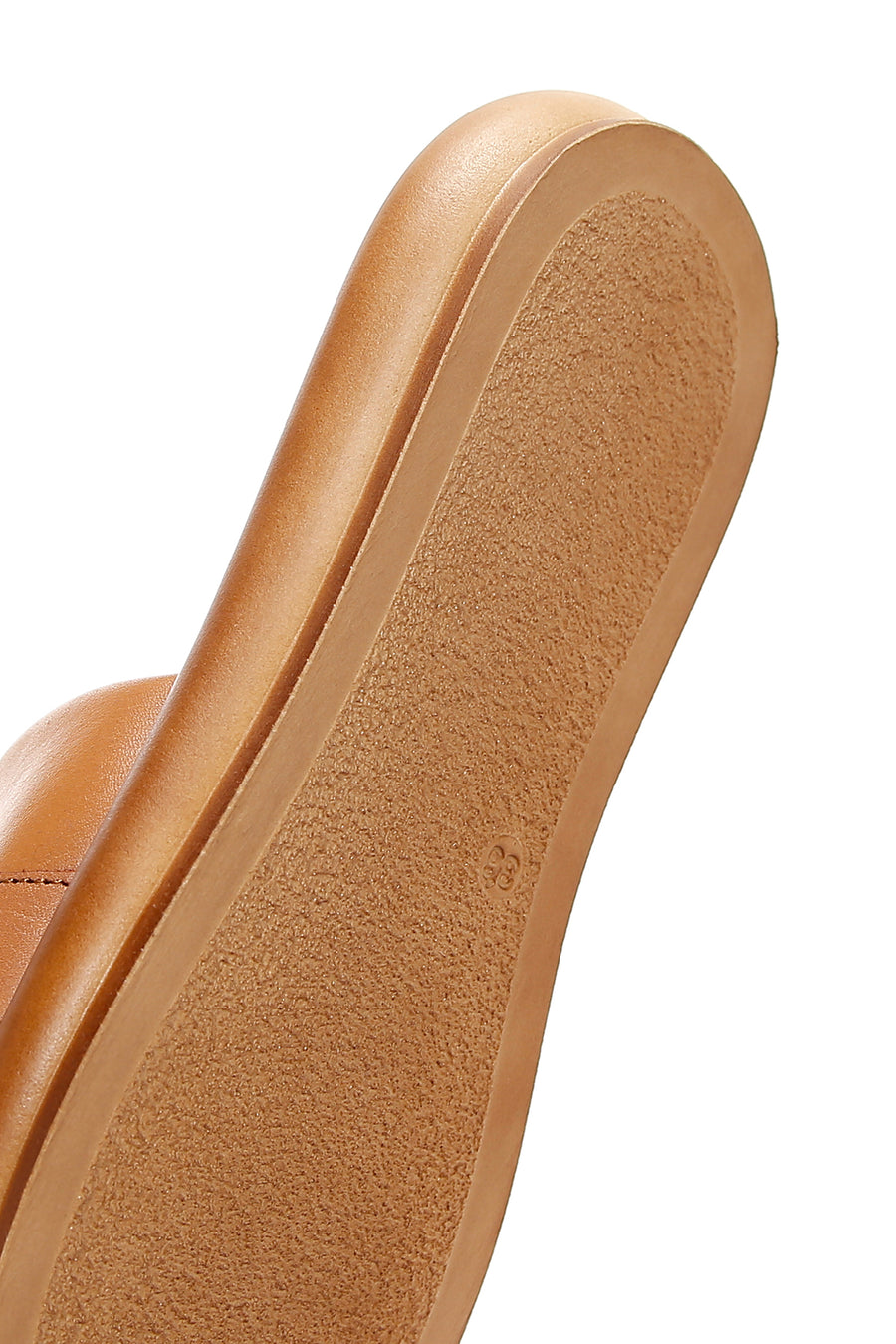 Women's Tan Leather Comfort Slippers