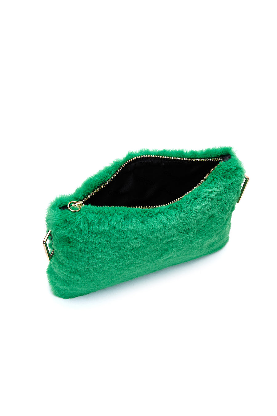 Women's Green Plush Portfolio Bag