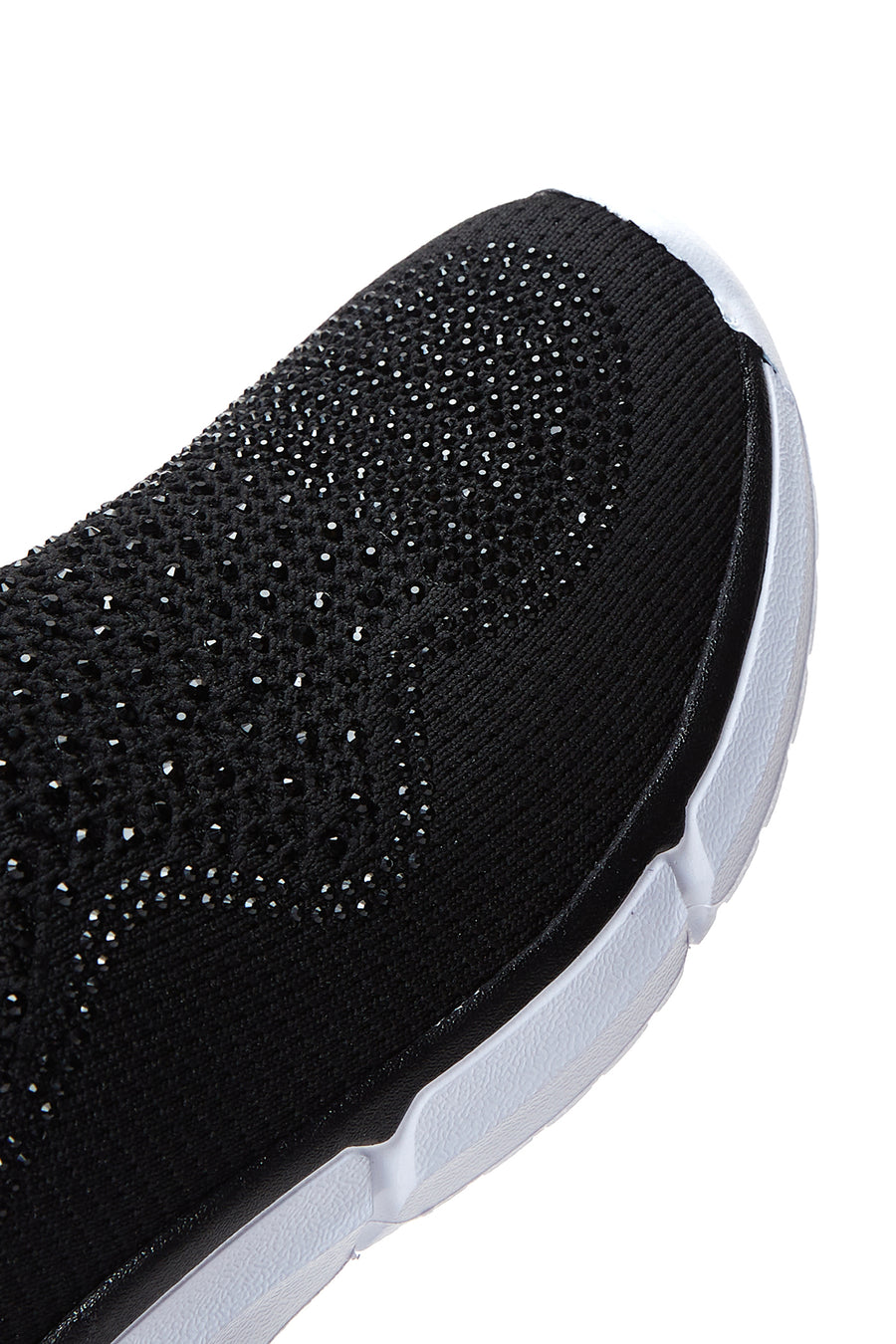 Kadın Siyah Taşlı Kumaş Sneaker