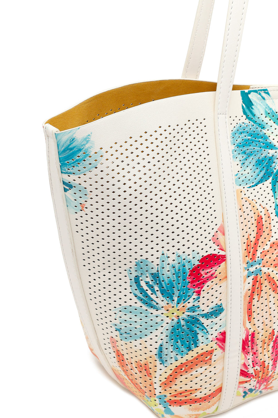 Woman Cream Printed Shoulder Bag