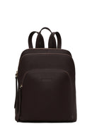Woman Brown Leather Backpack | Derimod