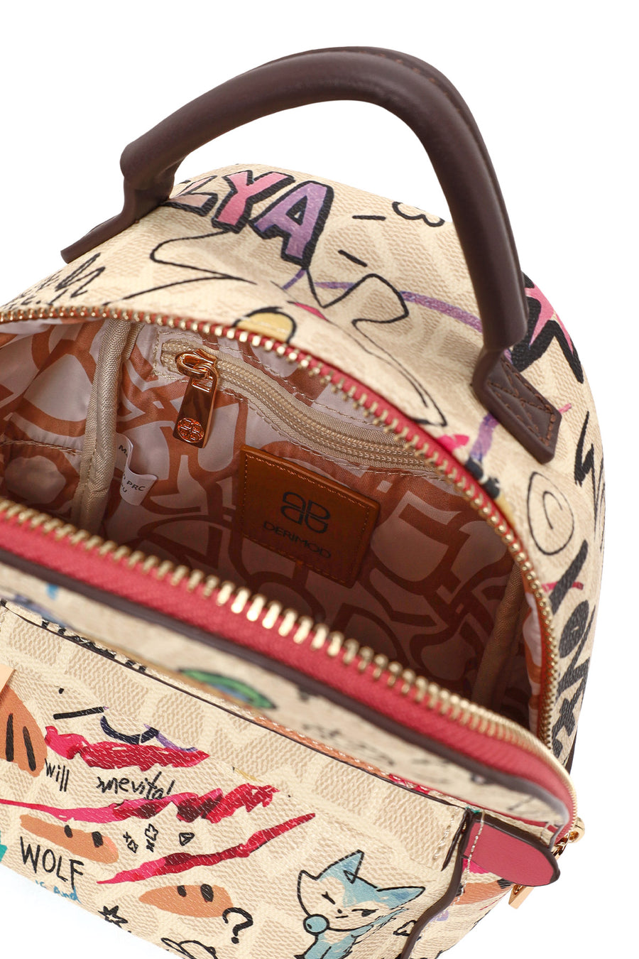 Woman Multicolored Printed Backpack