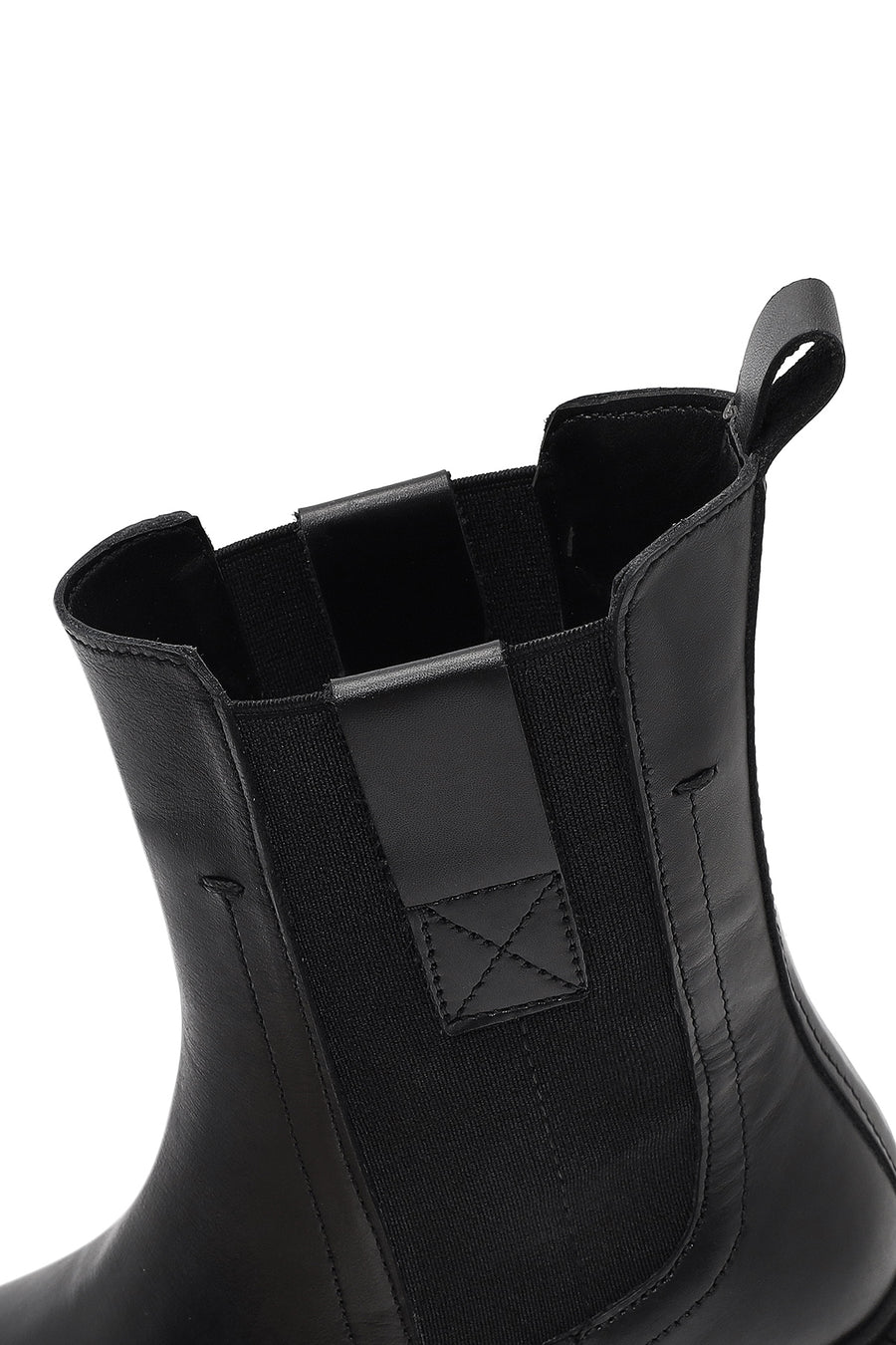 Women's Black Leather Chelsea Boot