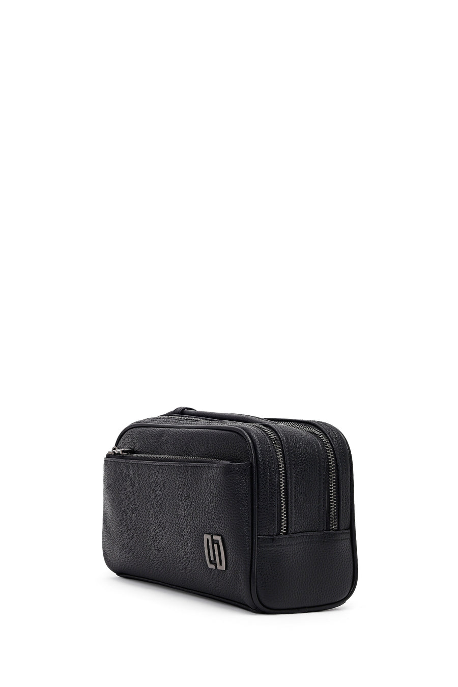 Men's Black Leather Handbag