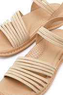 Women's Beige Thick-Sole Comfort Sandals | Derimod