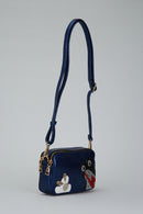 Printed Blue Women's Crossbody Bag | Derimod