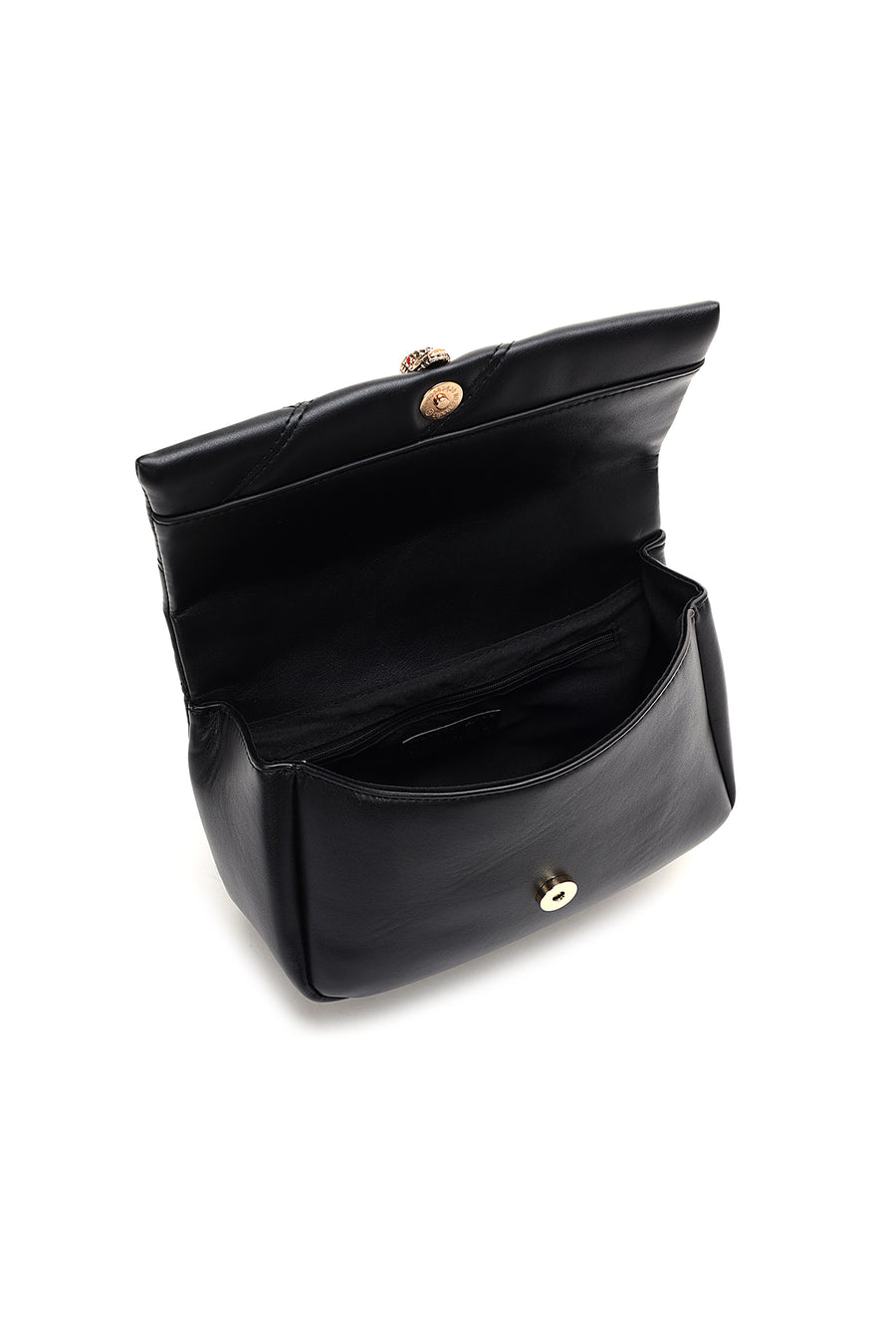Women's Black Quilted Crossbody Bag