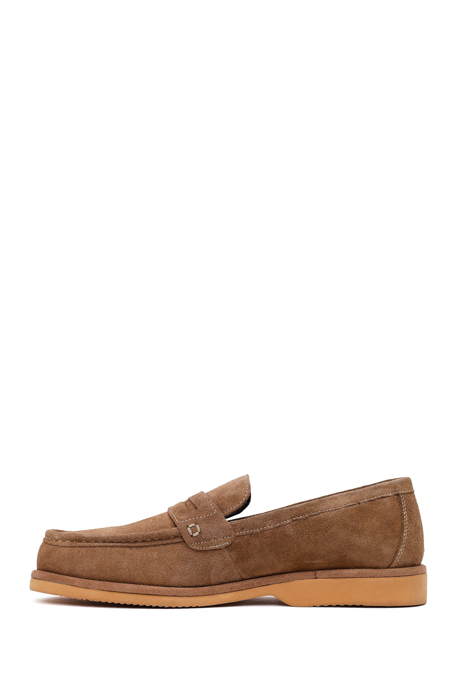 Erkek Vizon Süet Deri Casual Loafer