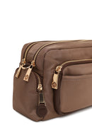 Woman Brown Fabric Mini Crossbody Bag | Derimod