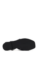 Women's Black Ankle Strap Leather Sandals | Derimod