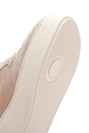 Women's Beige Thick Soled Leather Sneaker Boots | Derimod