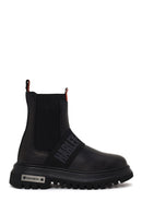 Harley Davidson Woman Gray Nefud Thick-Sole Leather Chelsea Boots | Derimod