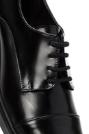 Women's Black Lace-up Leather Classic Shoe | Derimod