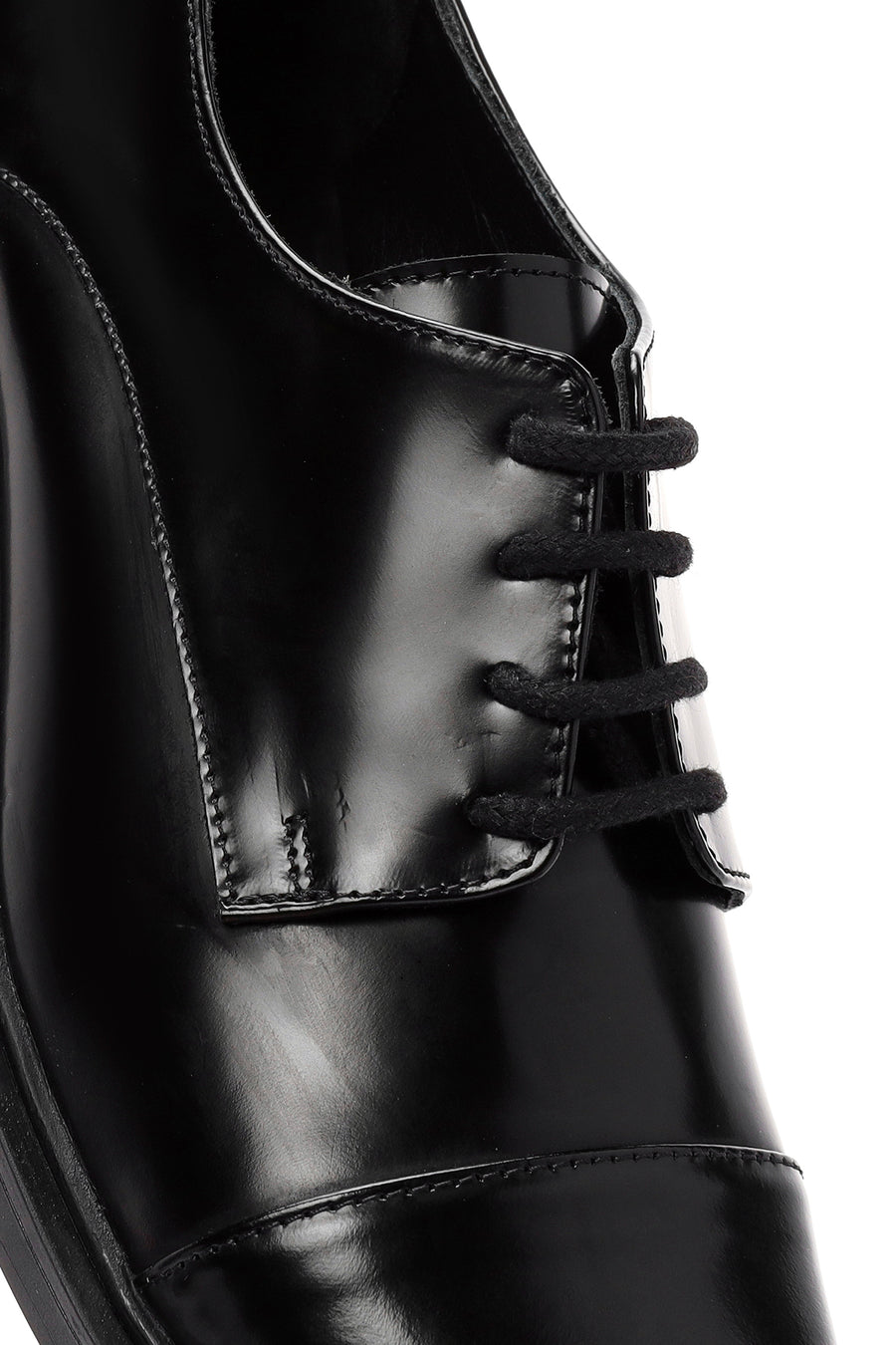 Women's Black Lace-up Leather Classic Shoe