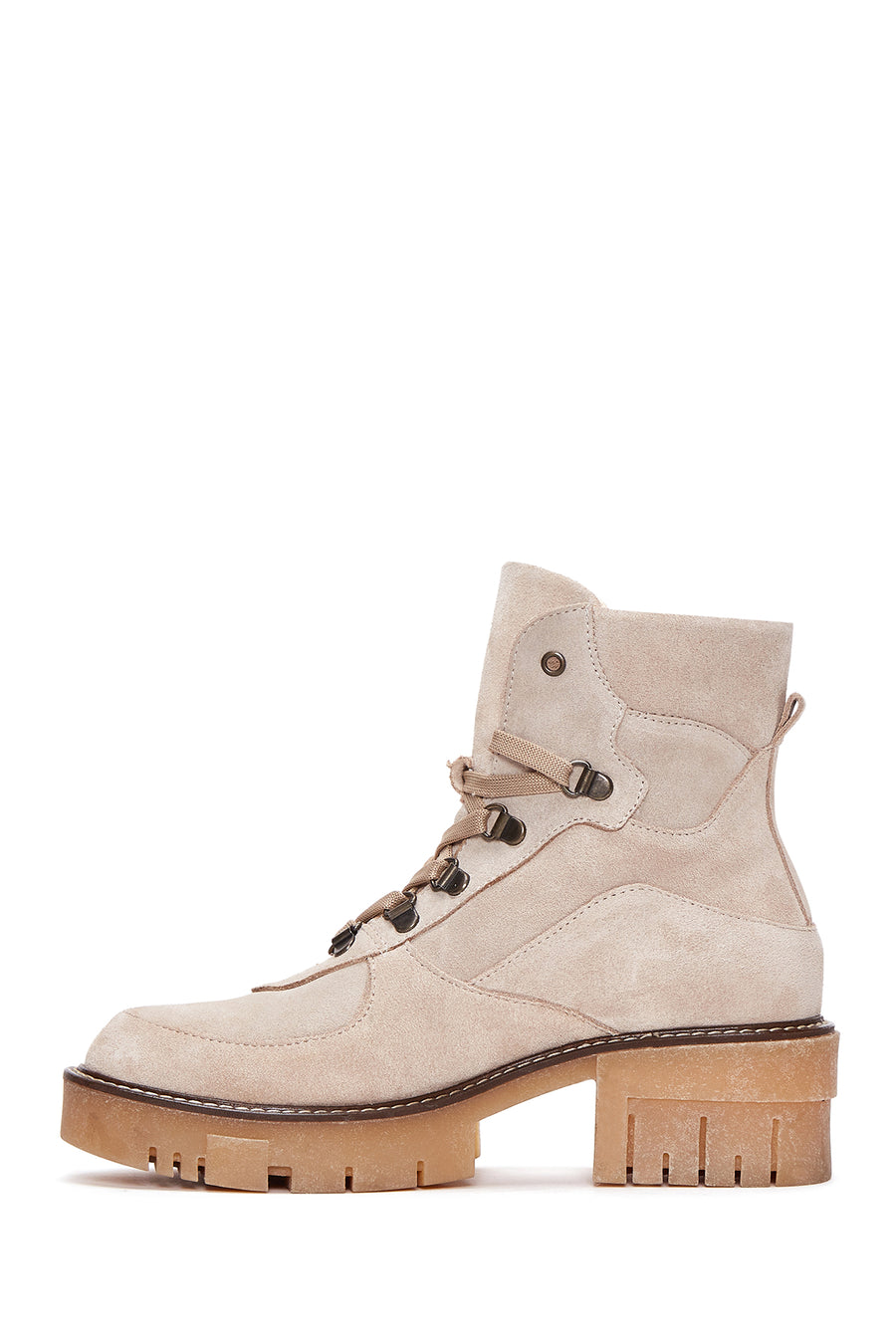 Women's Beige Suede Leather Boots