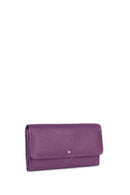 Geox Women's Purple Leather Wallet | Derimod