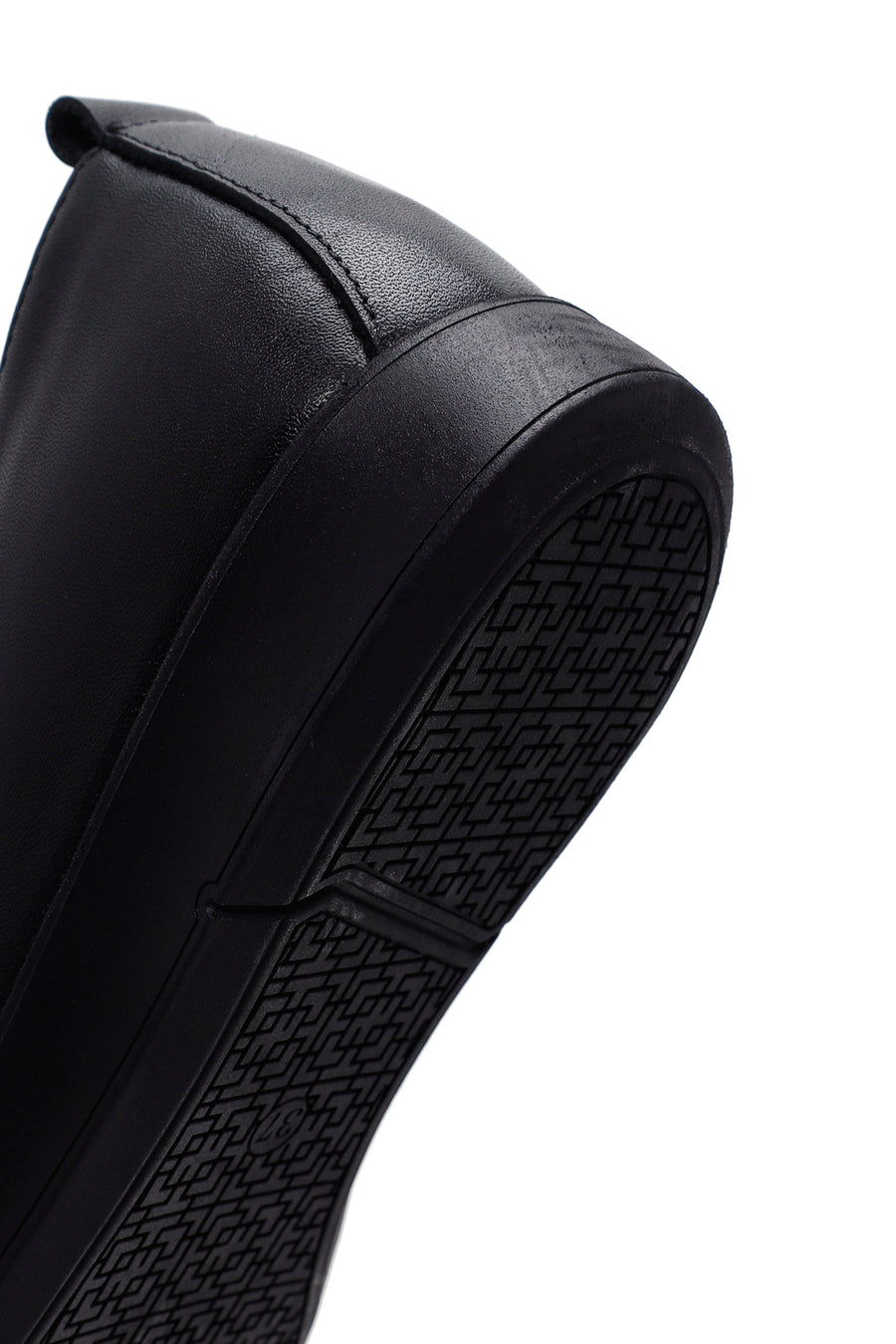 Women's Black Leather Comfort Shoes