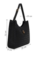 Woman Black Printed Shoulder Bag | Derimod