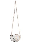 Women's White Long Chain Strap Mini Evening Clutch Bag | Derimod