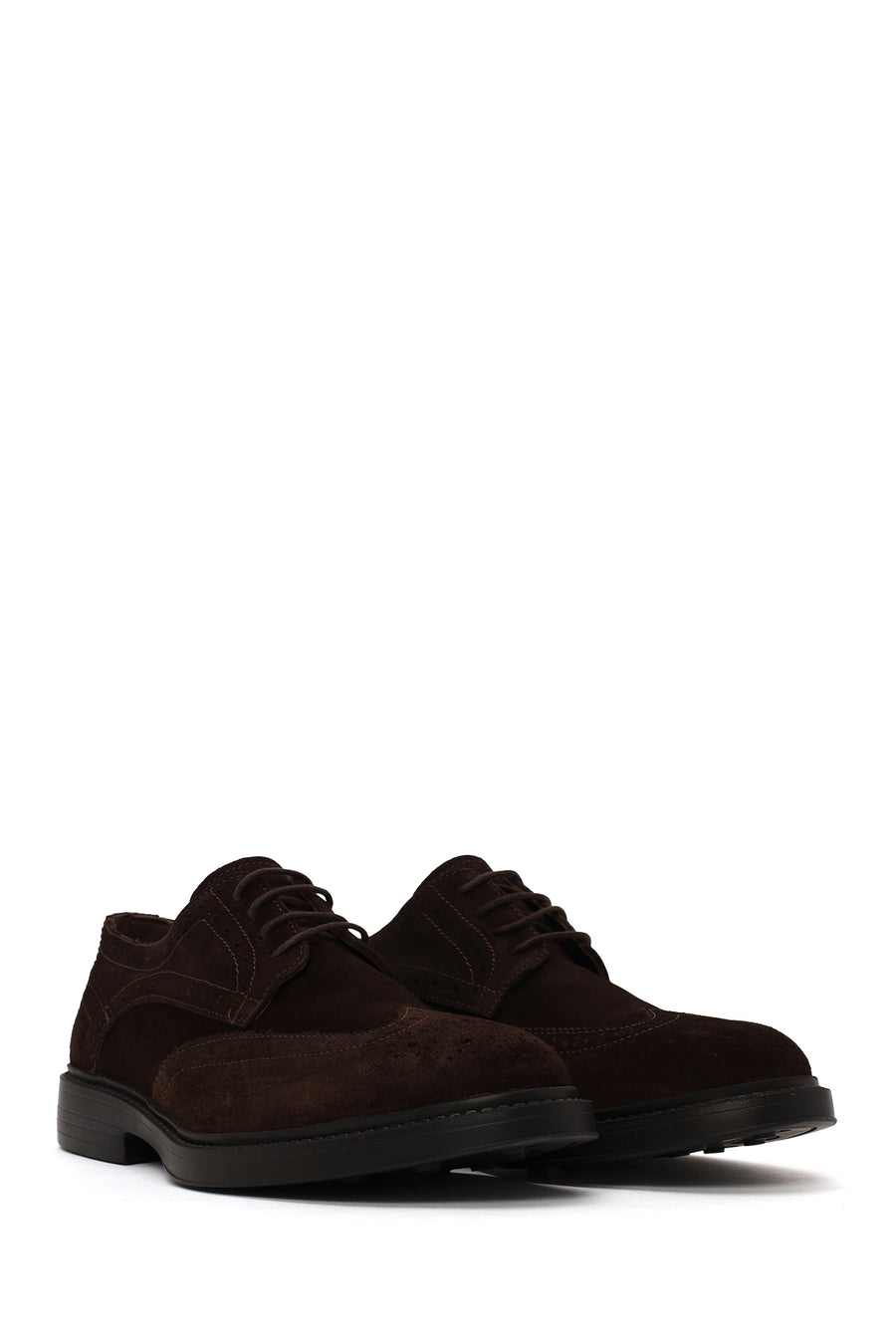 Male Brown Lace-up Suede Casual Shoes