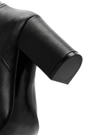 Women's Black High Heeled Classic Leather Boots | Derimod