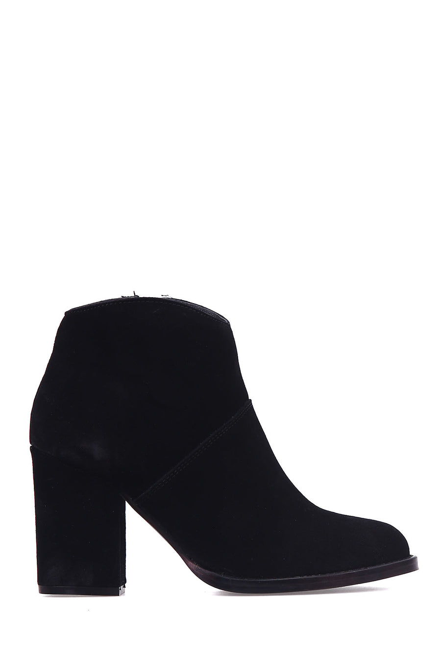 Women's Suede Heeled Boots 18WFD138910 | Derimod