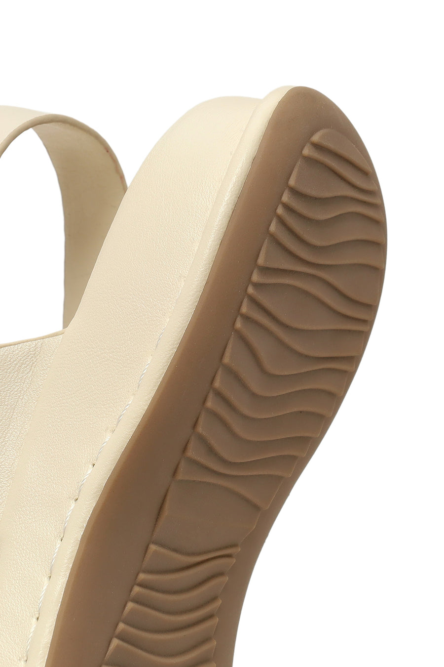 Woman Cream Strap Thick-Soled Comfort Sandal