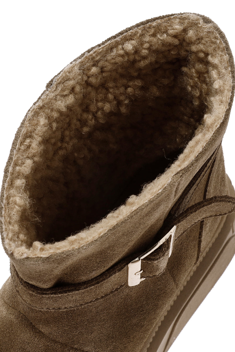 Women's Brown Thick Sole Suede Leather Boots