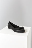 Women's Leather Ballerinas with Bow Detail | Derimod