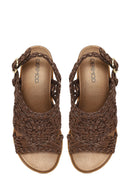 Woman Bronze Metallic Sandal | Derimod
