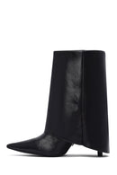 Woman Black Stiletto Heels Leather Boat | Derimod