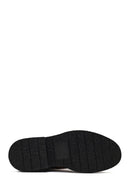 Men's Brown Zippered Suede Leather Boot | Derimod