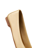 Women's Yellow Leather Buckle Ballerinas | Derimod