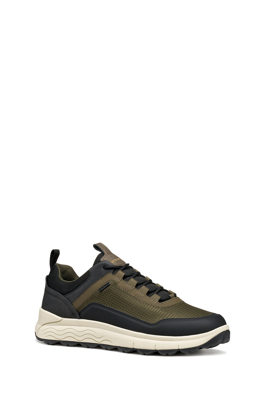 Geox Men Khaki U Spherica 4X4 B Abx A - Text+ Lace-Up Thick-Soled Fabric Sneaker