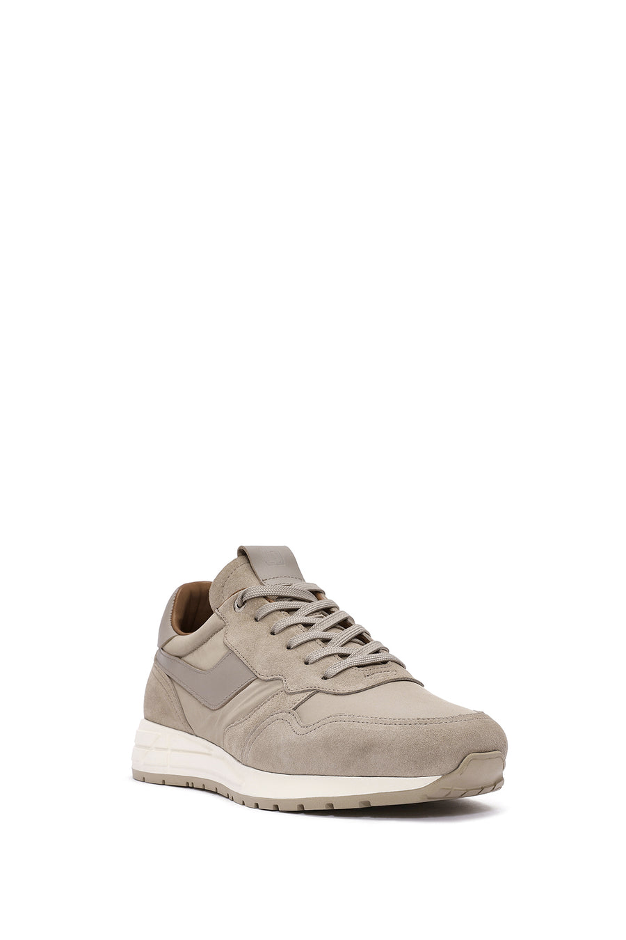 Men's Beige Lace-up Leather Sneaker
