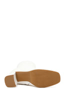 Women's Cream Zippered Thick Heeled Leather Boot | Derimod